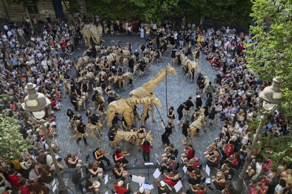 ‘The Herds’ – ขบวนแฟชั่นสัตว์ยักษ์จากการ์ดบอร์ดในลอนดอน - Image 2